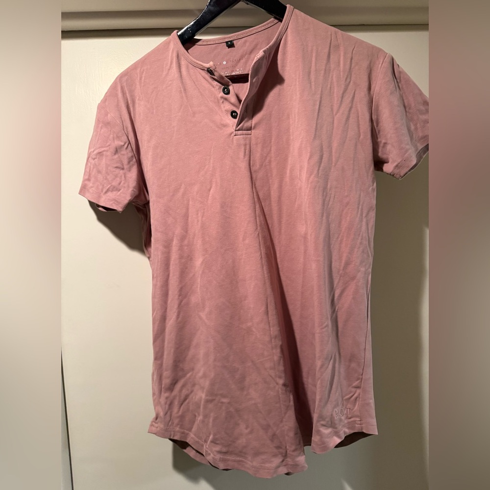 Salmon Pink Small Rule of Threads (R.O.T) Henley
